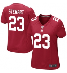 Women's Nike New York Giants #23 Jonathan Stewart Game Red Alternate NFL Jersey