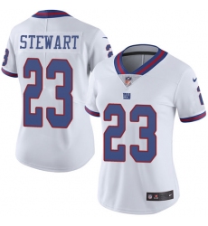 Women's Nike New York Giants #23 Jonathan Stewart Limited White Rush Vapor Untouchable NFL Jersey