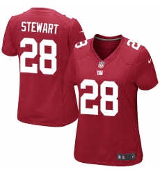 Women's Nike New York Giants #28 Jonathan Stewart Game Red Alternate NFL Jersey