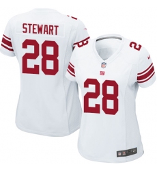 Women's Nike New York Giants #28 Jonathan Stewart Game White NFL Jersey