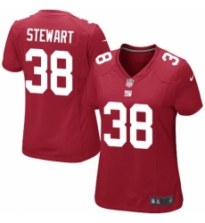 Women's Nike New York Giants #38 Jonathan Stewart Game Red Alternate NFL Jersey