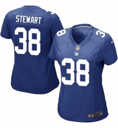 Women's Nike New York Giants #38 Jonathan Stewart Game Royal Blue Team Color NFL Jersey
