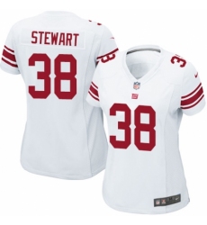 Women's Nike New York Giants #38 Jonathan Stewart Game White NFL Jersey