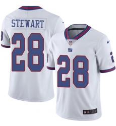 Youth Nike New York Giants #28 Jonathan Stewart Limited White Rush Vapor Untouchable NFL Jerse