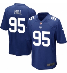 Men's Nike New York Giants #95 B.J. Hill Game Royal Blue Team Color NFL Jersey