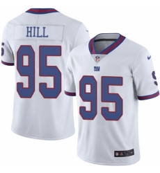 Men's Nike New York Giants #95 B.J. Hill Limited White Rush Vapor Untouchable NFL Jersey