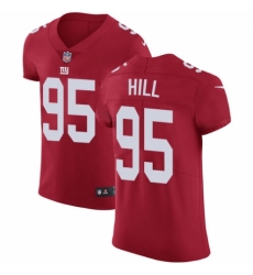 Men's Nike New York Giants #95 B.J. Hill Red Alternate Vapor Untouchable Elite Player NFL Jersey