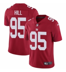 Men's Nike New York Giants #95 B.J. Hill Red Alternate Vapor Untouchable Limited Player NFL Jersey