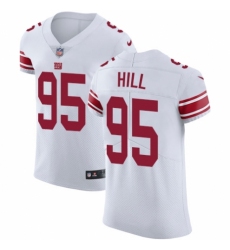 Men's Nike New York Giants #95 B.J. Hill White Vapor Untouchable Elite Player NFL Jersey