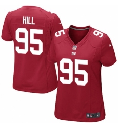 Women's Nike New York Giants #95 B.J. Hill Game Red Alternate NFL Jersey