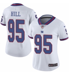 Women's Nike New York Giants #95 B.J. Hill Limited White Rush Vapor Untouchable NFL Jersey
