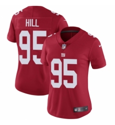 Women's Nike New York Giants #95 B.J. Hill Red Alternate Vapor Untouchable Limited Player NFL Jersey