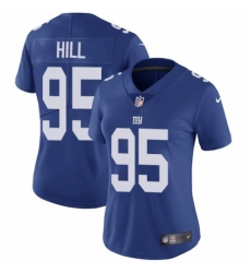 Women's Nike New York Giants #95 B.J. Hill Royal Blue Team Color Vapor Untouchable Limited Player NFL Jersey