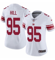 Women's Nike New York Giants #95 B.J. Hill White Vapor Untouchable Elite Player NFL Jersey