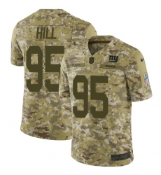 Youth Nike New York Giants #95 B.J. Hill Limited Camo 2018 Salute to Service NFL Jersey