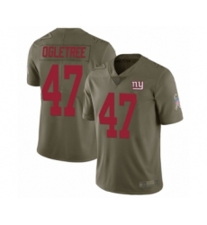 Men's New York Giants #47 Alec Ogletree Limited Olive 2017 Salute to Service Football Jersey