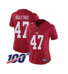 Men's New York Giants #47 Alec Ogletree Red Limited Red Inverted Legend 100th Season Football Jersey