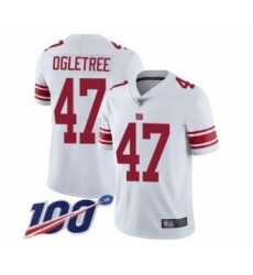 Men's New York Giants #47 Alec Ogletree White Vapor Untouchable Limited Player 100th Season Football Jersey