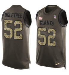 Men's Nike New York Giants #52 Alec Ogletree Limited Green Salute to Service Tank Top NFL Jersey