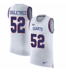 Men's Nike New York Giants #52 Alec Ogletree White Rush Player Name & Number Tank Top NFL Jersey