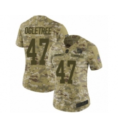 Women's New York Giants #47 Alec Ogletree Limited Camo 2018 Salute to Service Football Jersey