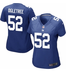 Women's Nike New York Giants #52 Alec Ogletree Game Royal Blue Team Color NFL Jersey