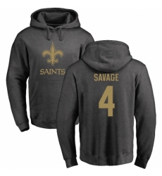 NFL Nike New Orleans Saints #4 Tom Savage Ash One Color Pullover Hoodie