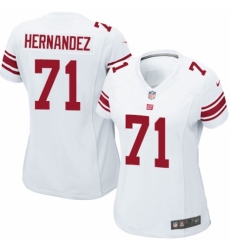 Women's Nike New York Giants #71 Will Hernandez Game White NFL Jersey