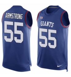 Men's Nike New York Giants #55 Ray-Ray Armstrong Limited Royal Blue Player Name & Number Tank Top NFL Jersey