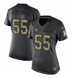Women's Nike New York Giants #55 Ray-Ray Armstrong Limited Black 2016 Salute to Service NFL Jersey