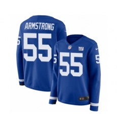 Women's Nike New York Giants #55 Ray-Ray Armstrong Limited Royal Blue Therma Long Sleeve NFL Jersey