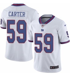 Men's Nike New York Giants #59 Lorenzo Carter Limited White Rush Vapor Untouchable NFL Jersey