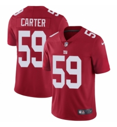 Men's Nike New York Giants #59 Lorenzo Carter Red Alternate Vapor Untouchable Limited Player NFL Jersey