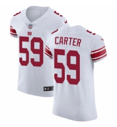 Men's Nike New York Giants #59 Lorenzo Carter White Vapor Untouchable Elite Player NFL Jersey