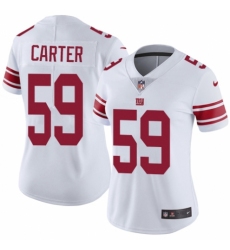Women's Nike New York Giants #59 Lorenzo Carter White Vapor Untouchable Limited Player NFL Jersey