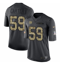 Youth Nike New York Giants #59 Lorenzo Carter Limited Black 2016 Salute to Service NFL Jersey