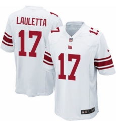 Men's Nike New York Giants #17 Kyle Lauletta Game White NFL Jersey