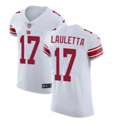 Men's Nike New York Giants #17 Kyle Lauletta White Vapor Untouchable Elite Player NFL Jersey