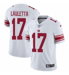 Men's Nike New York Giants #17 Kyle Lauletta White Vapor Untouchable Limited Player NFL Jersey