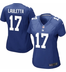 Women's Nike New York Giants #17 Kyle Lauletta Game Royal Blue Team Color NFL Jersey