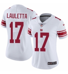 Women's Nike New York Giants #17 Kyle Lauletta White Vapor Untouchable Limited Player NFL Jersey