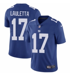 Youth Nike New York Giants #17 Kyle Lauletta Royal Blue Team Color Vapor Untouchable Elite Player NFL Jersey