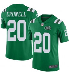 Men's Nike New York Jets #20 Isaiah Crowell Elite Green Rush Vapor Untouchable NFL Jersey