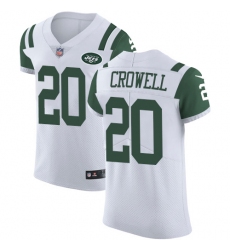 Men's Nike New York Jets #20 Isaiah Crowell White Vapor Untouchable Elite Player NFL Jersey