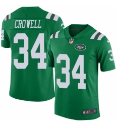 Men's Nike New York Jets #34 Isaiah Crowell Elite Green Rush Vapor Untouchable NFL Jersey