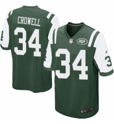 Men's Nike New York Jets #34 Isaiah Crowell Game Green Team Color NFL Jersey