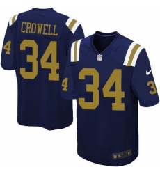 Men's Nike New York Jets #34 Isaiah Crowell Game Navy Blue Alternate NFL Jersey
