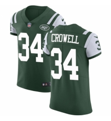 Men's Nike New York Jets #34 Isaiah Crowell Green Team Color Vapor Untouchable Elite Player NFL Jersey