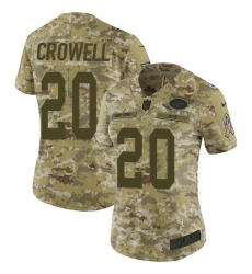 Women's Nike New York Jets #20 Isaiah Crowell Limited Camo 2018 Salute to Service NFL Jersey