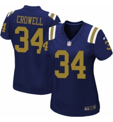 Women's Nike New York Jets #34 Isaiah Crowell Elite Navy Blue Alternate NFL Jersey
